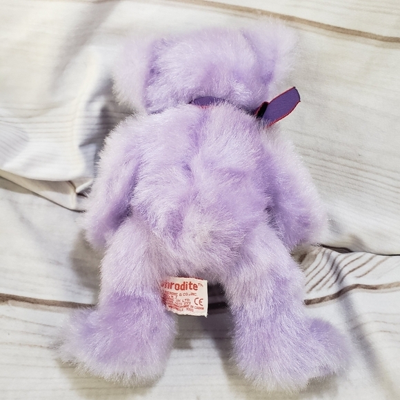 Russ Teddy Bear Aphrodite Purple Love Foot Fuzzy 10 Inch 4968 - Picture 7 of 10